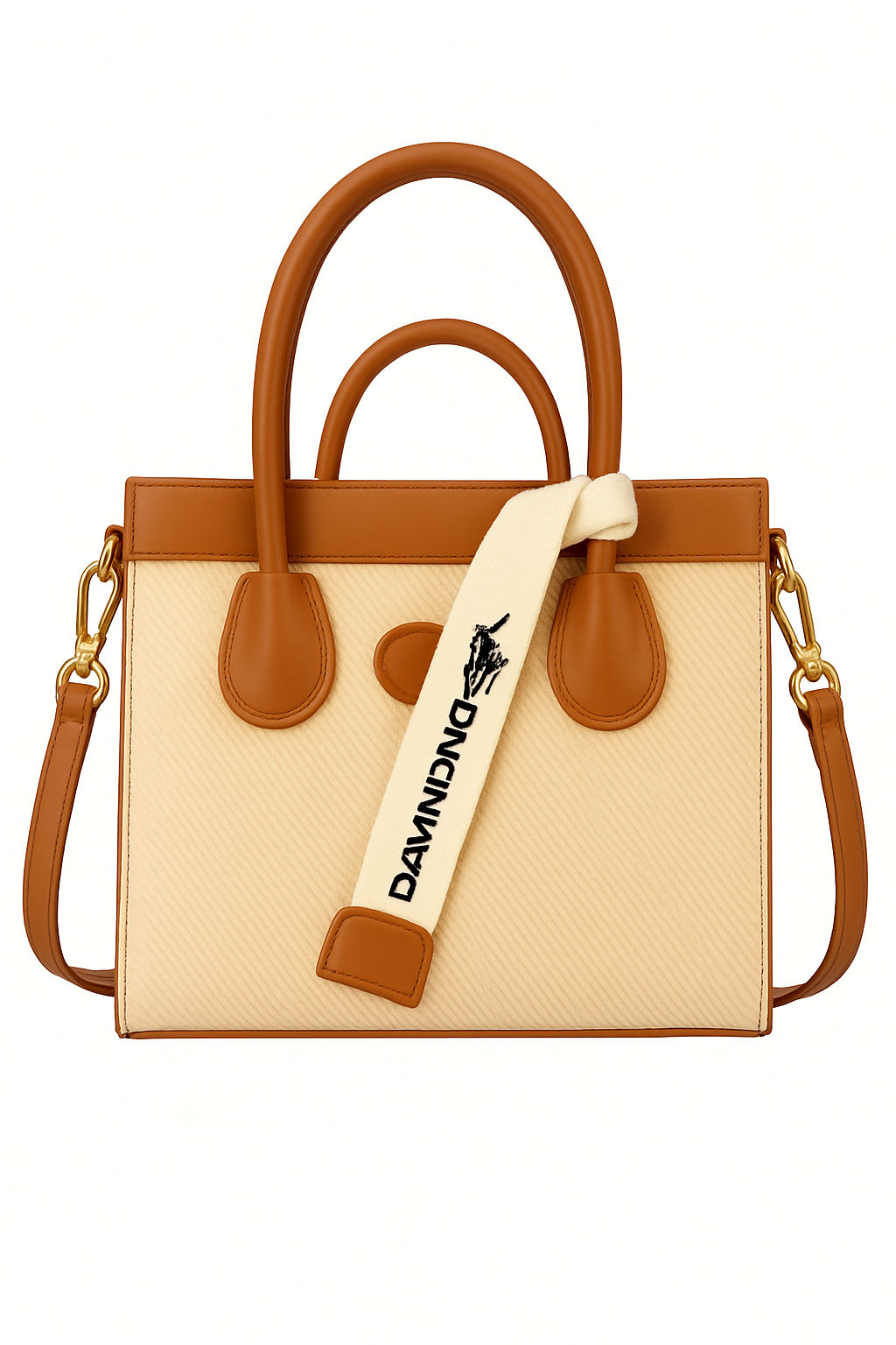 Elegant David Jones Handbag with Dual-Handle Styling