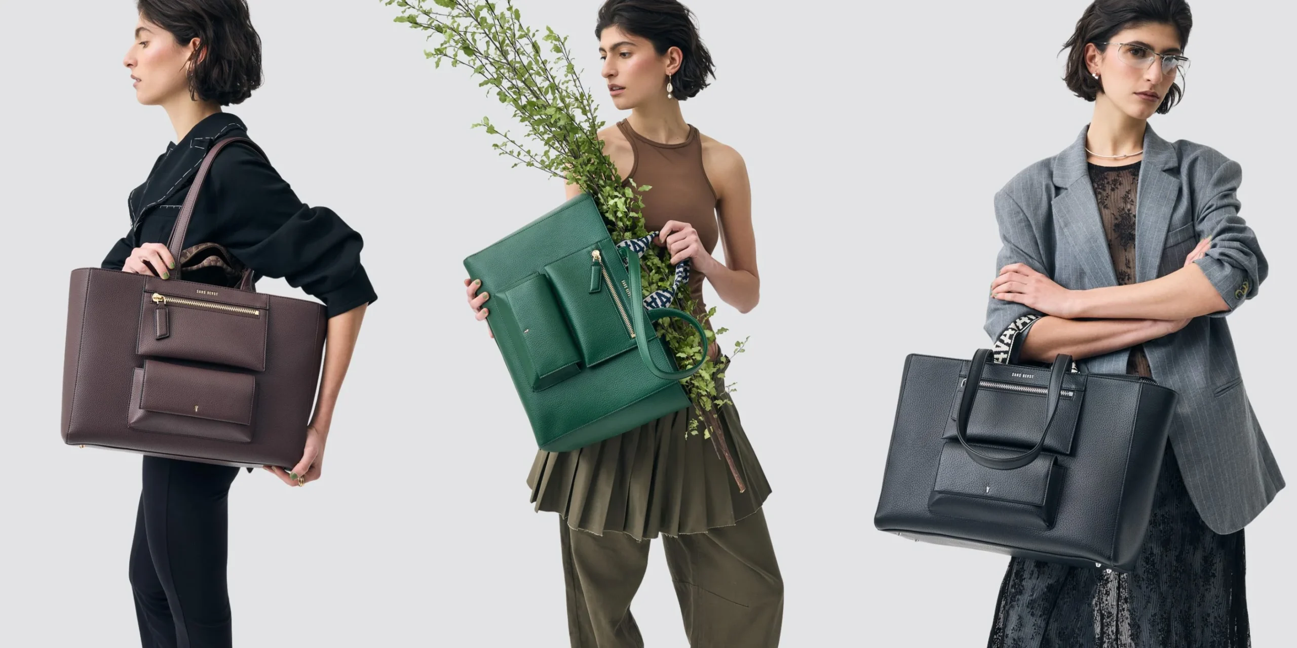 Elegant David Jones Handbag with Dual-Handle Styling