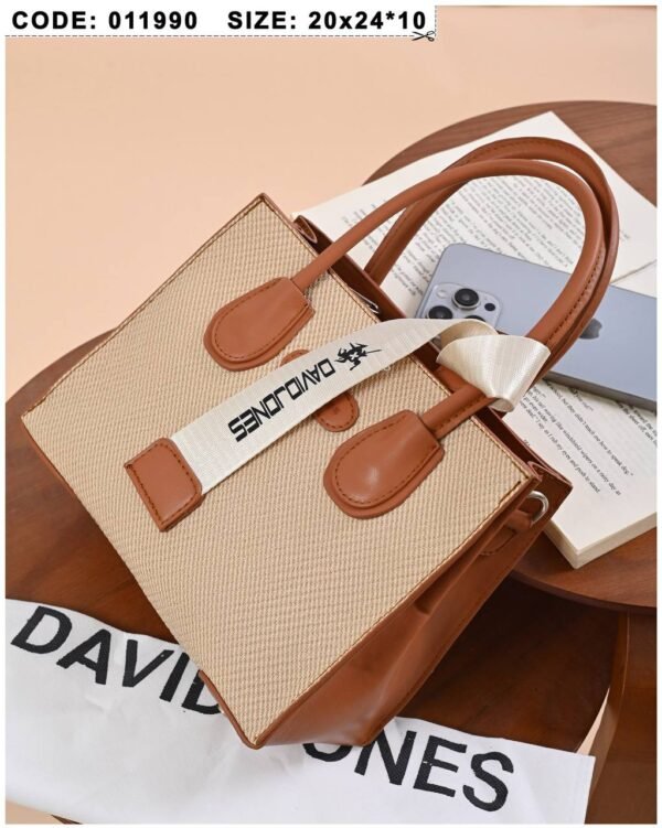 Elegant David Jones Handbag with Dual-Handle Styling