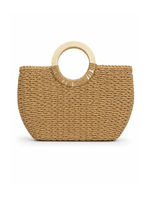 Natural straw beach tote bag for women with round handle Egypt