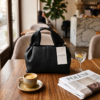polene Black soft leather tote bag for women small size Egypt