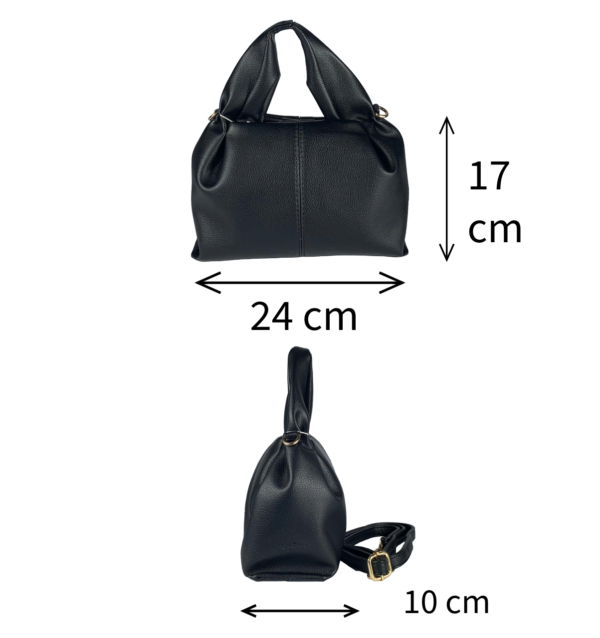 polene Black soft leather tote bag for women small size Egypt