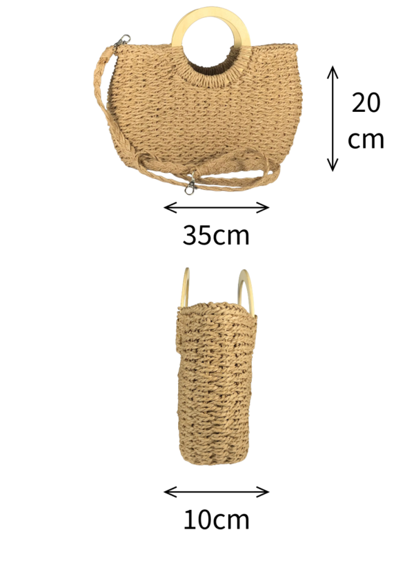 Natural straw beach tote bag for women with round handle Egypt