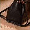 polene Black soft leather tote bag for women small size Egypt